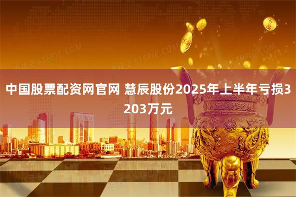 中国股票配资网官网 慧辰股份2025年上半年亏损3203万元
